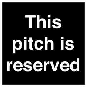 This pitch is reserved
